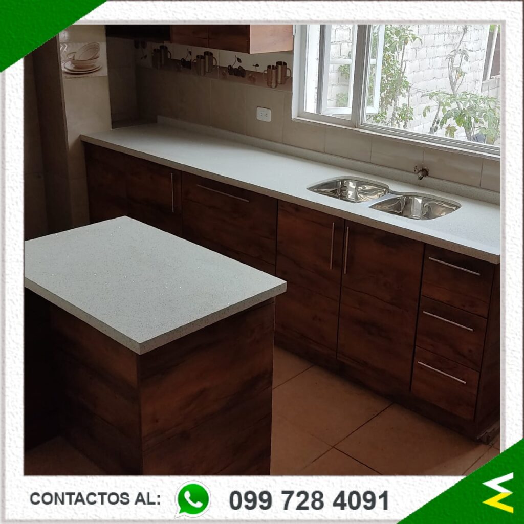 instalacion-de-cocina madera cuarzo blanco con destellos (2)-sector-quito-sur-(003)