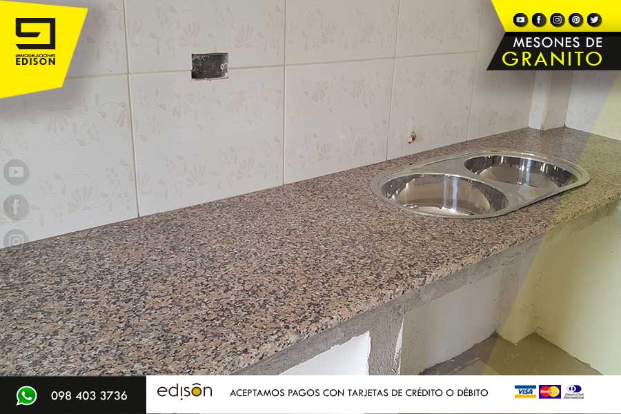 pink fantasy mesones granito cocina cemento sector chillogallo REMODELACIONES EDISON COCINA GRANITO.006