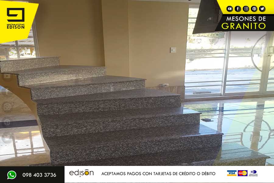 INSTALACION DE GRANITO BLANCO CRISTAL super brown gradas granito mesones sector alangasi valle de los chillos REMODELACIONES EDISON GRANITO.002
