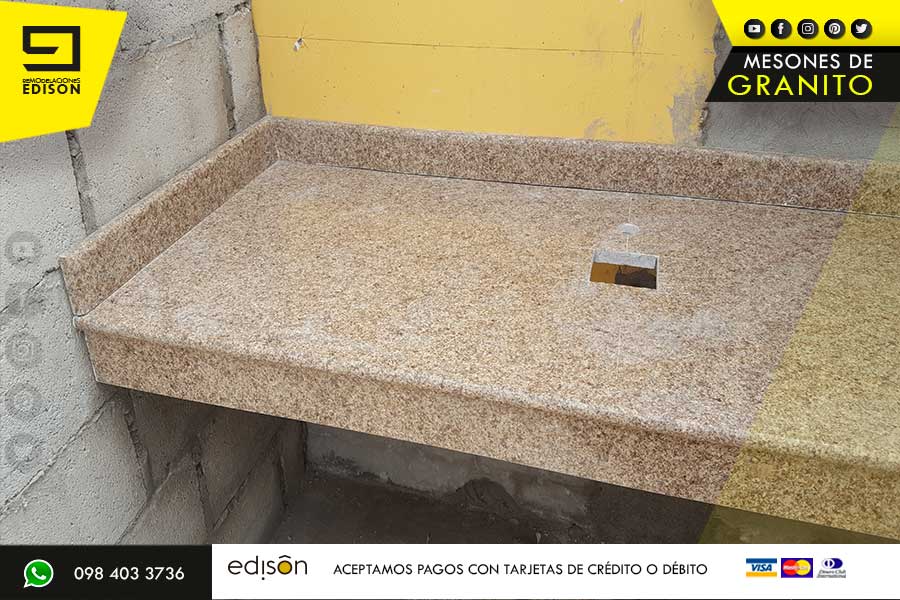 INSTALACION DE GRANITO CHINO EN TU MESON DE COCINA O BAÑO maracuya meson cocina y baños sector tabacundo BAÑO GRANITO.003