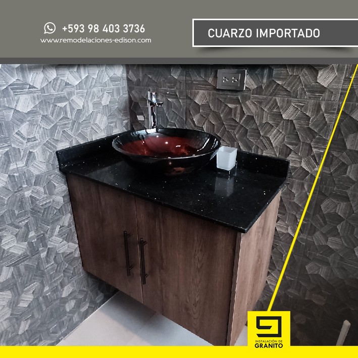 cuarzo negro estelar baño