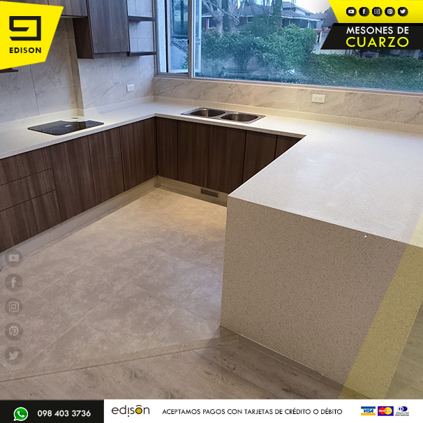 Fabricacion-cocina-cuarzo-blanco-estelar-Remodelaciones-Edison