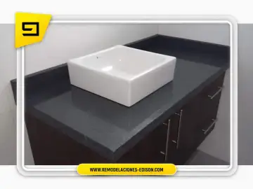 Baño Granito Dark Grey Quito Norte - proyecto terminado