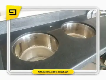 Cocina Granito Dark Grey Valles - proyecto terminado